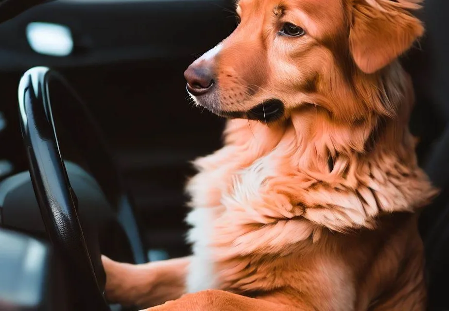 Jak nauczyć psa jazdy samochodem